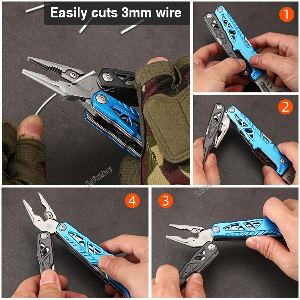 16 in 1 Adjustable Wrench Multitool Hammer