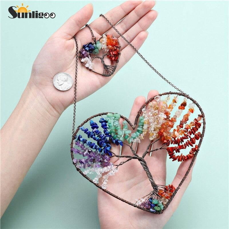 Double Heart Tree of Life Hanging Ornament