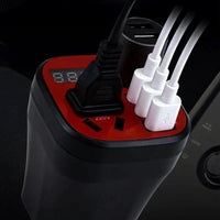 Thumbnail for Car Mounted Cup Type Inverter Converter QC Charger
