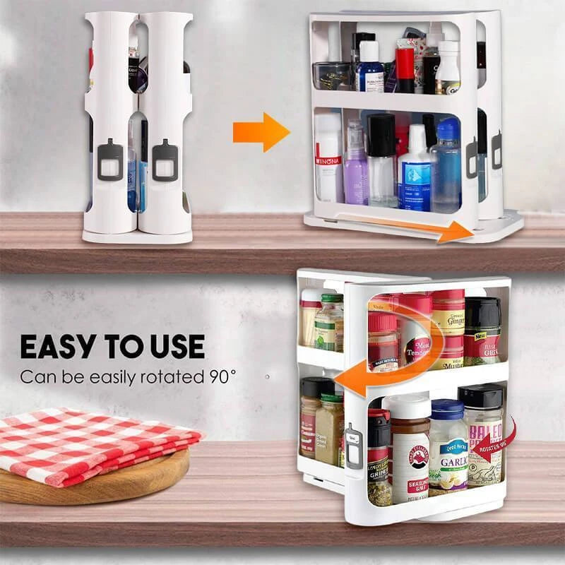 Double-Tier Rotating Spice Rack Organizer for Kitchen🔥 The Last Day 30% OFF 🔥