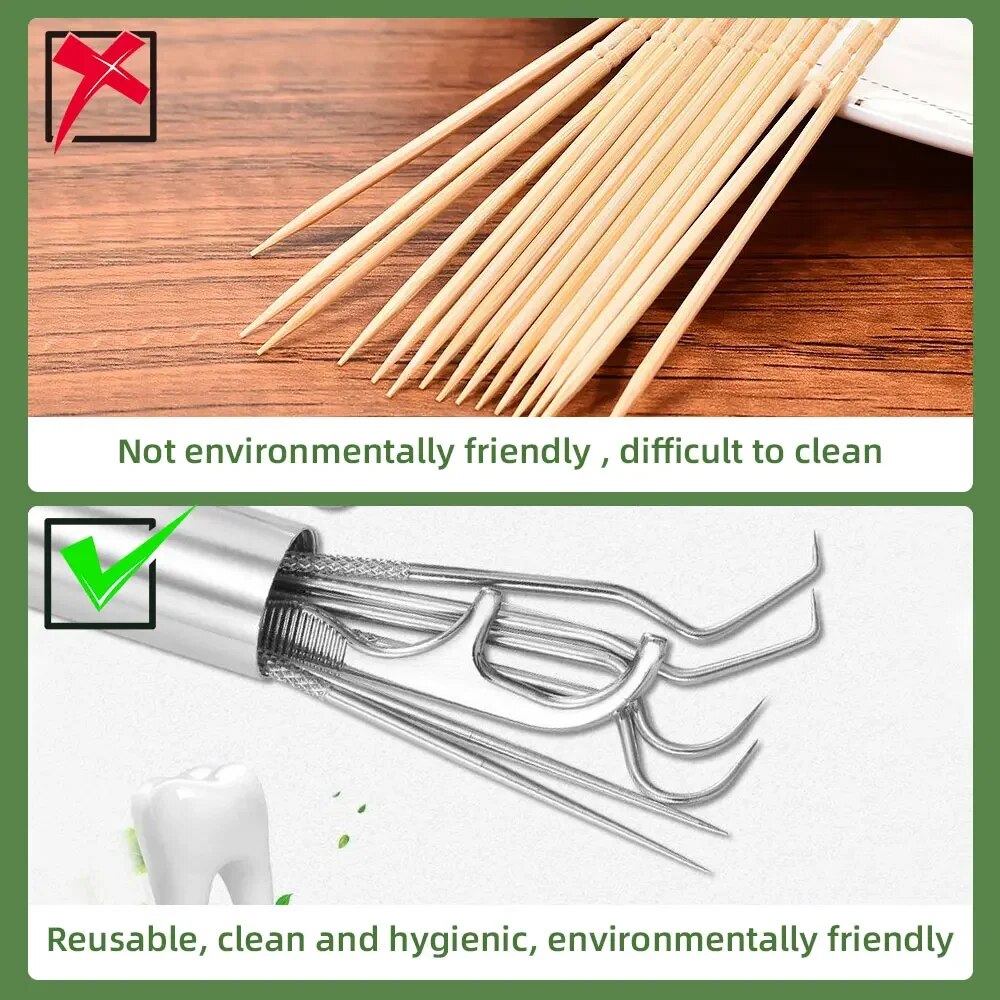 Stainless Steel Toothpicks 7 Pcs