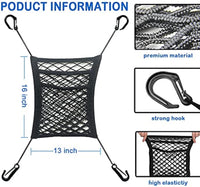 Thumbnail for 3-Layer Car Storage Net Bag Between Seats