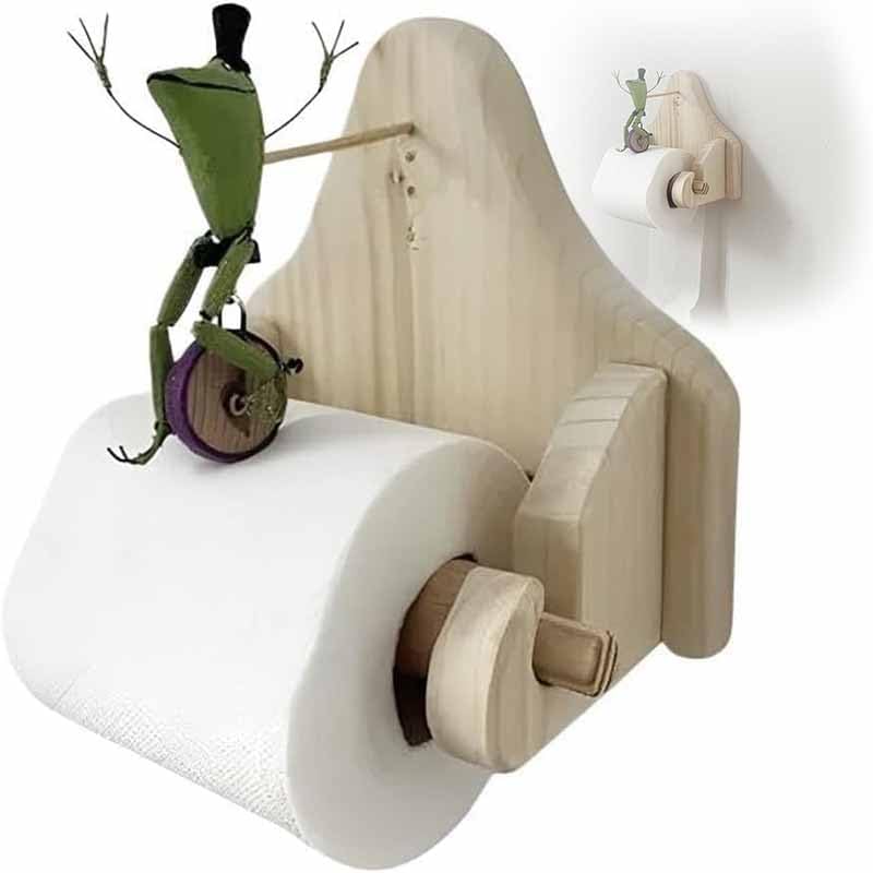 Frog Bike Toilet Paper Holder