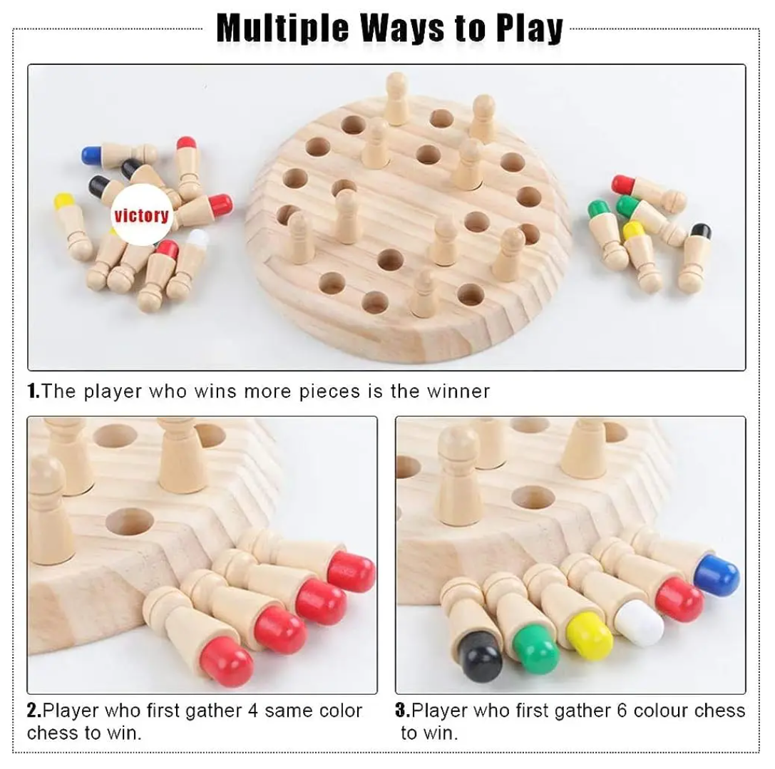 Multicolor Memory Chess Board Game