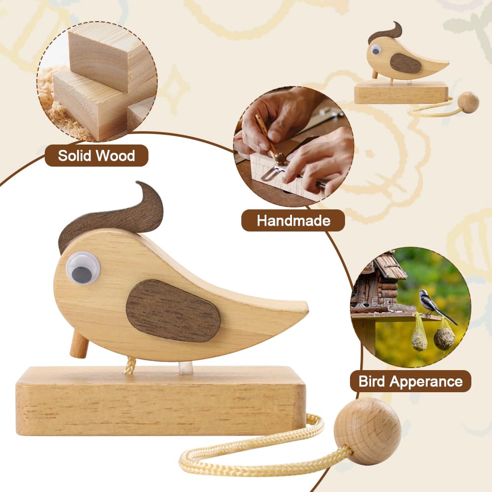 Creative Wooden Woodpecker Doorbell