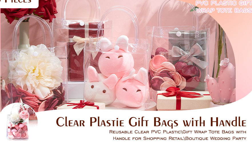 🌲 Early Christmas Sale - SAVE OFF 50% 🎁 Clear Gift Bag with Handles