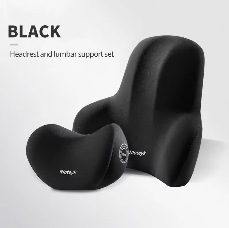 Car Seat Headrest and Car Lumbar Support Pillow Kit