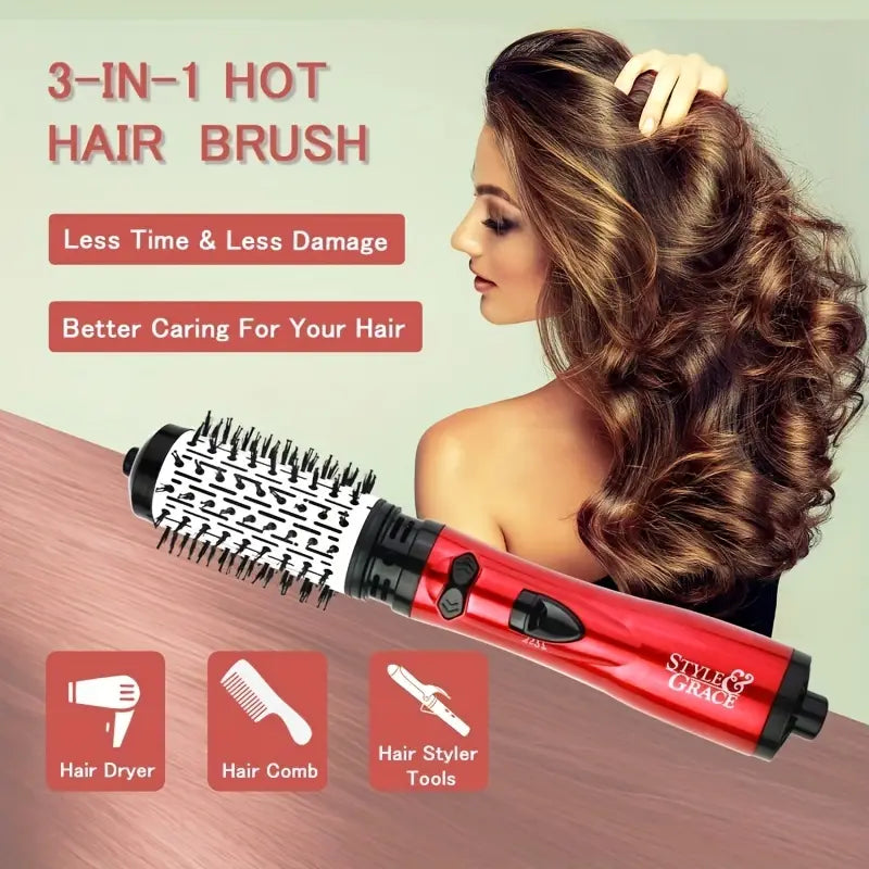 Multifunctional Hair Dryer Comb - Professional Rotating Hot Air Brush
