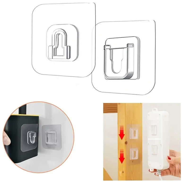 Transparent Double-Sided Adhesive Wall Hooks