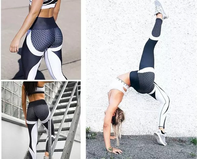 Colorblock Butt Lifting High Waist Sports Leggings