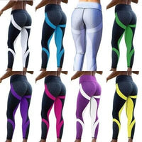 Thumbnail for Colorblock Butt Lifting High Waist Sports Leggings