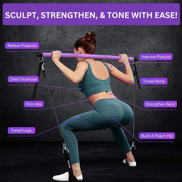 Pilates Bar Kit with Resistance Bands