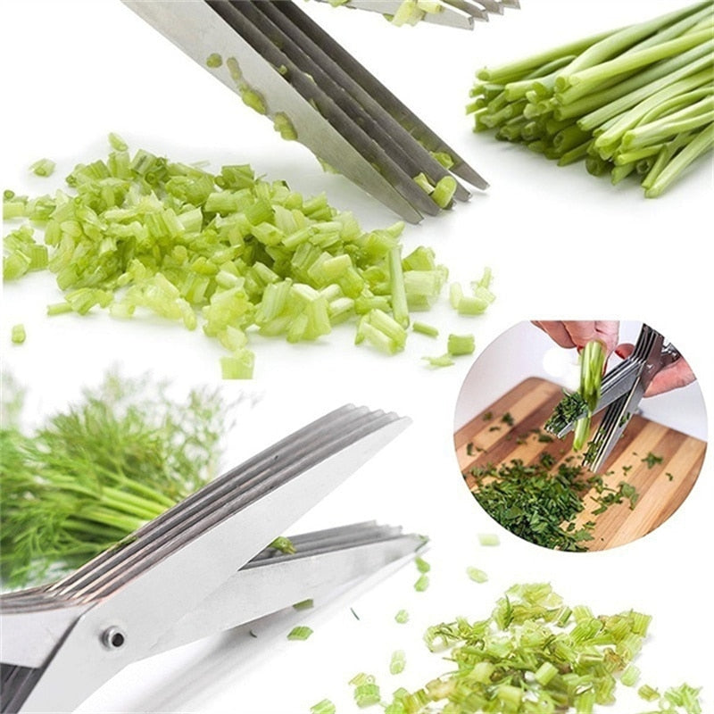 5 Leaf Kitchen Salad Scissors