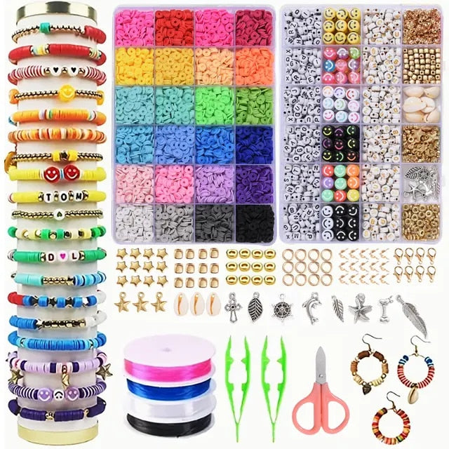 🌲 Early Christmas Sale 🎁Clay Beads Bracelet Making Kit