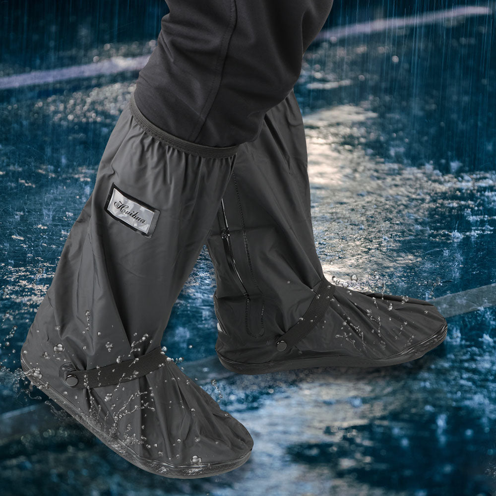Black Waterproof Rain Boot Shoe Cover
