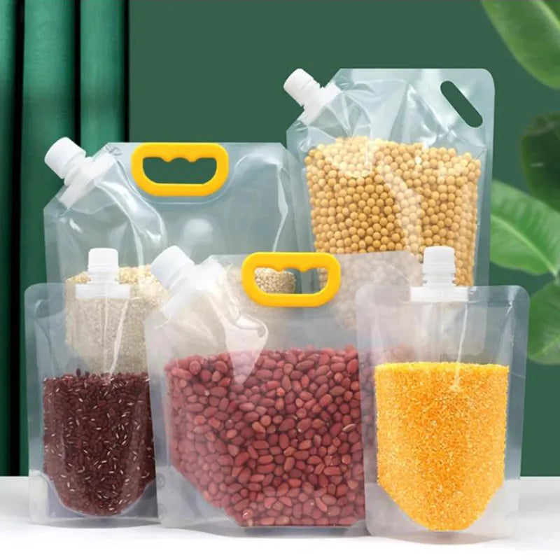 Refillable Spout Pouch for Grain and Drinks