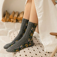 Thumbnail for Retroses™ Vintage Embroidered Floral Socks