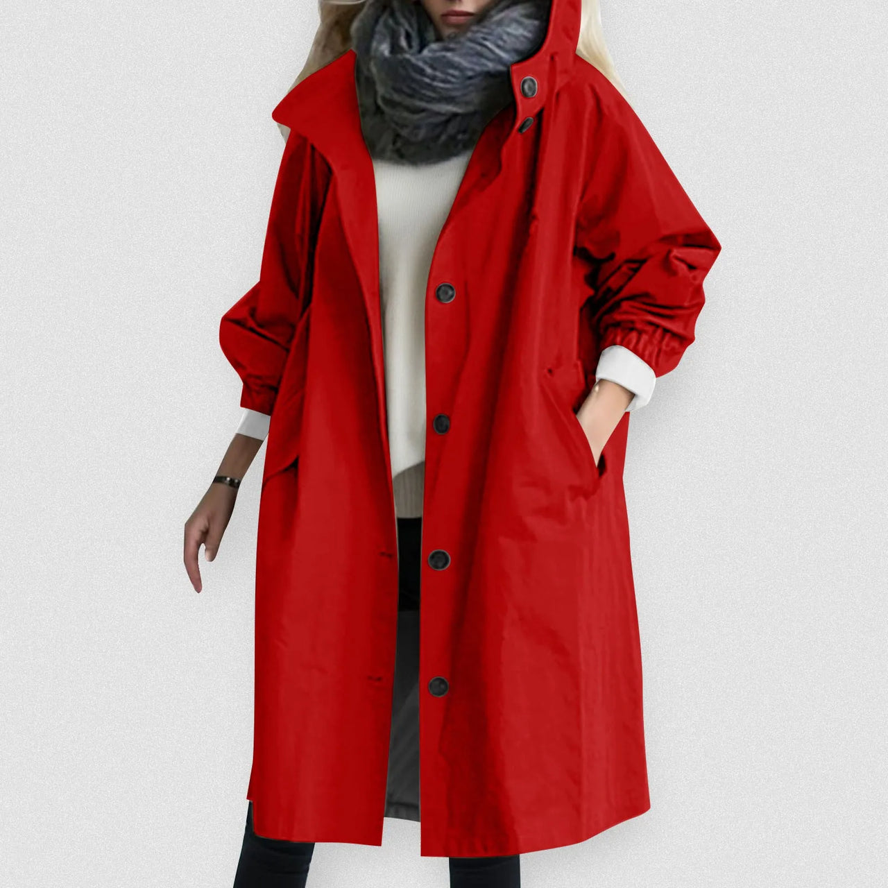 🔥Winter Sale 51% OFF🔥Water Resistant Oversized Hooded Windbreaker Rain Jacket