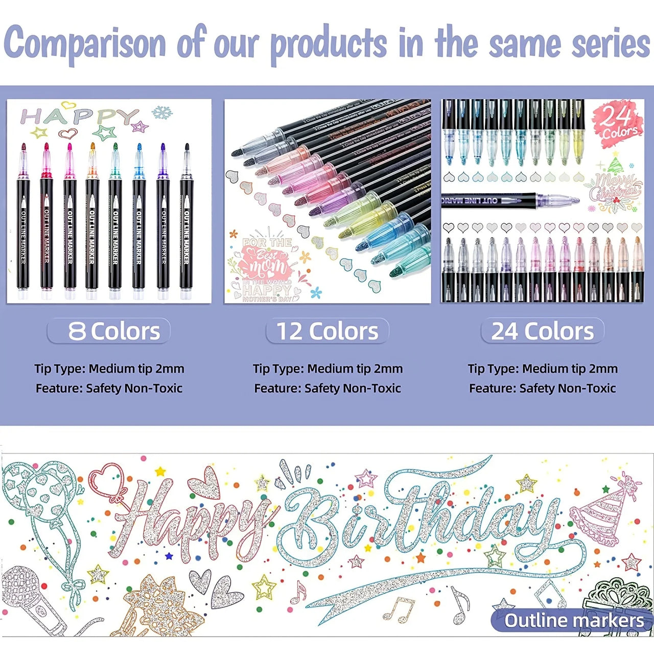 Elevate your Creativity: Shimmer Marker Set