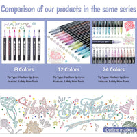 Thumbnail for Elevate your Creativity: Shimmer Marker Set