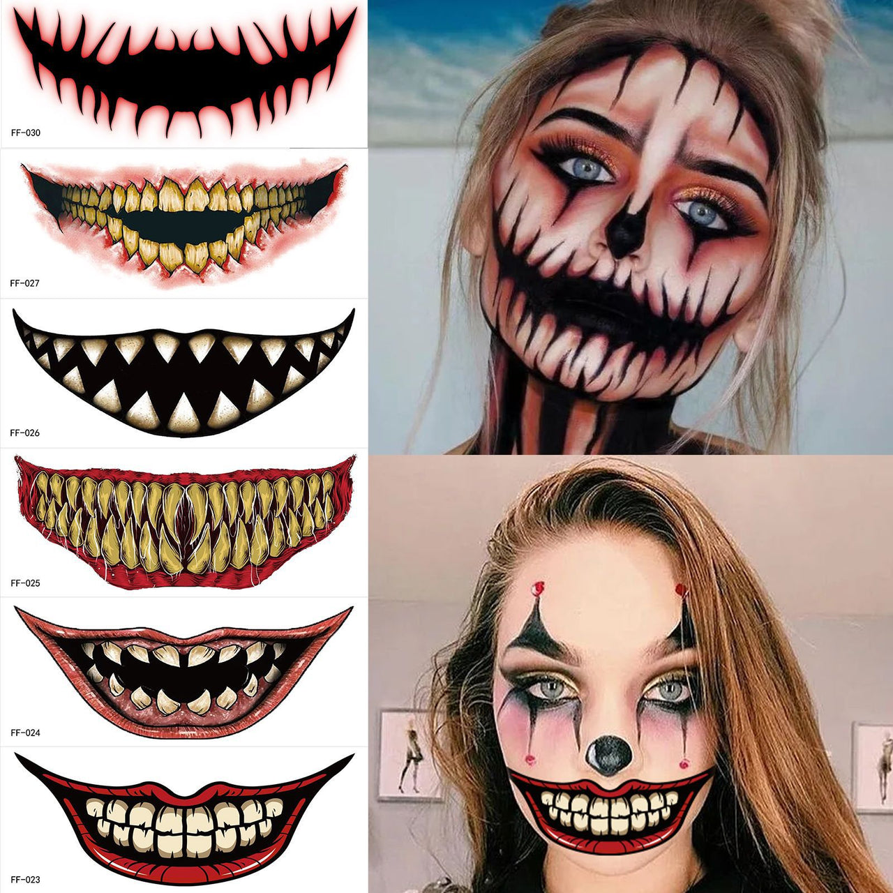 Halloween Prank Makeup Temporary Tattoo