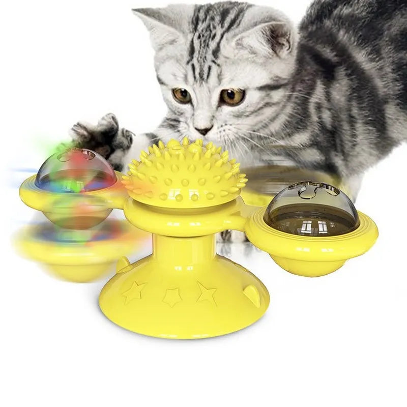 Interactive Pinwheel Cat Toy