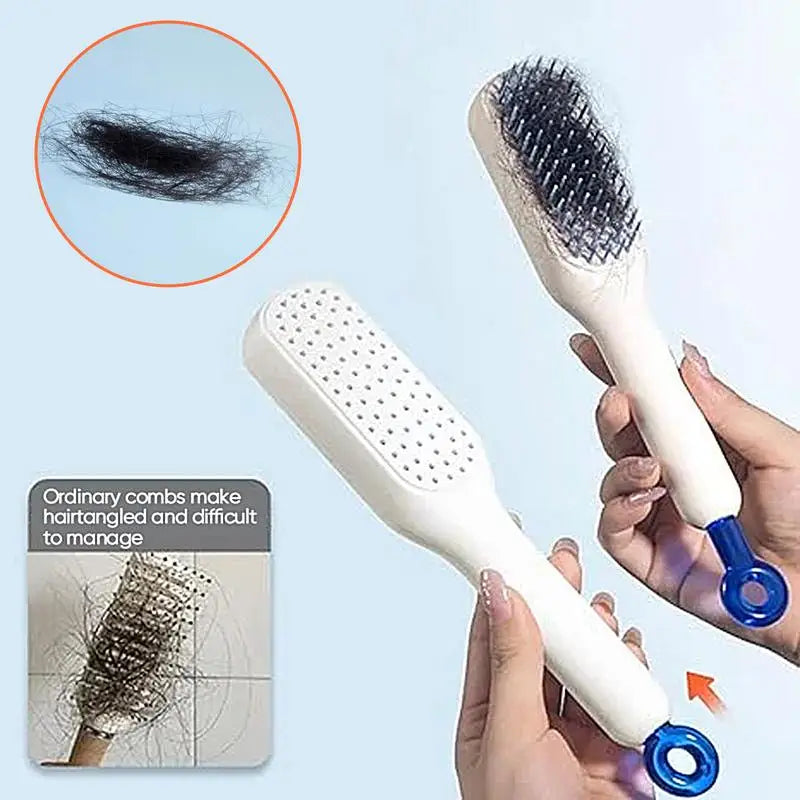 Self-Cleaning Anti-Static Massage Comb