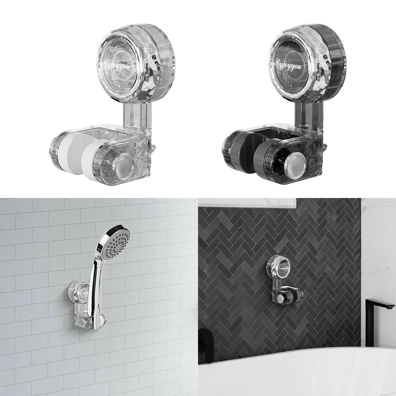 No Drill Suction Cup Shower Head Holder