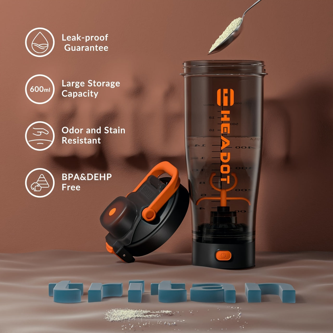 Electric Protein Shaker Bottle