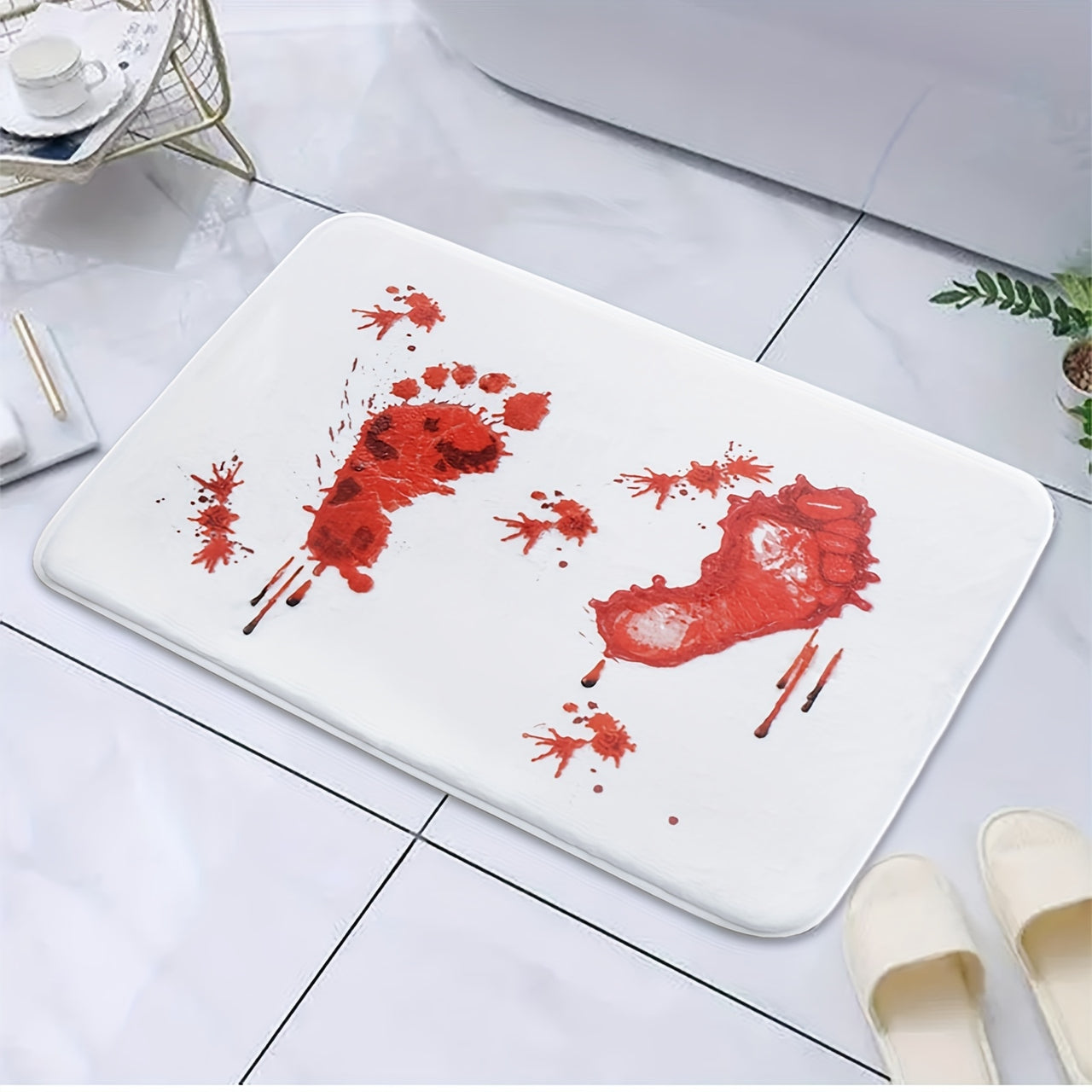 Halloween Bloody Color Changing Bath Mat | Turns Blood Red When Wet