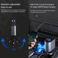 Thumbnail for ⏰Last Day Promotion 51% OFF⏰ Fast Charge Retractable Car Charger