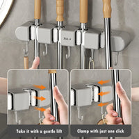 Thumbnail for Hangarmop: Wall-Mounted Mop Holder with Hooks