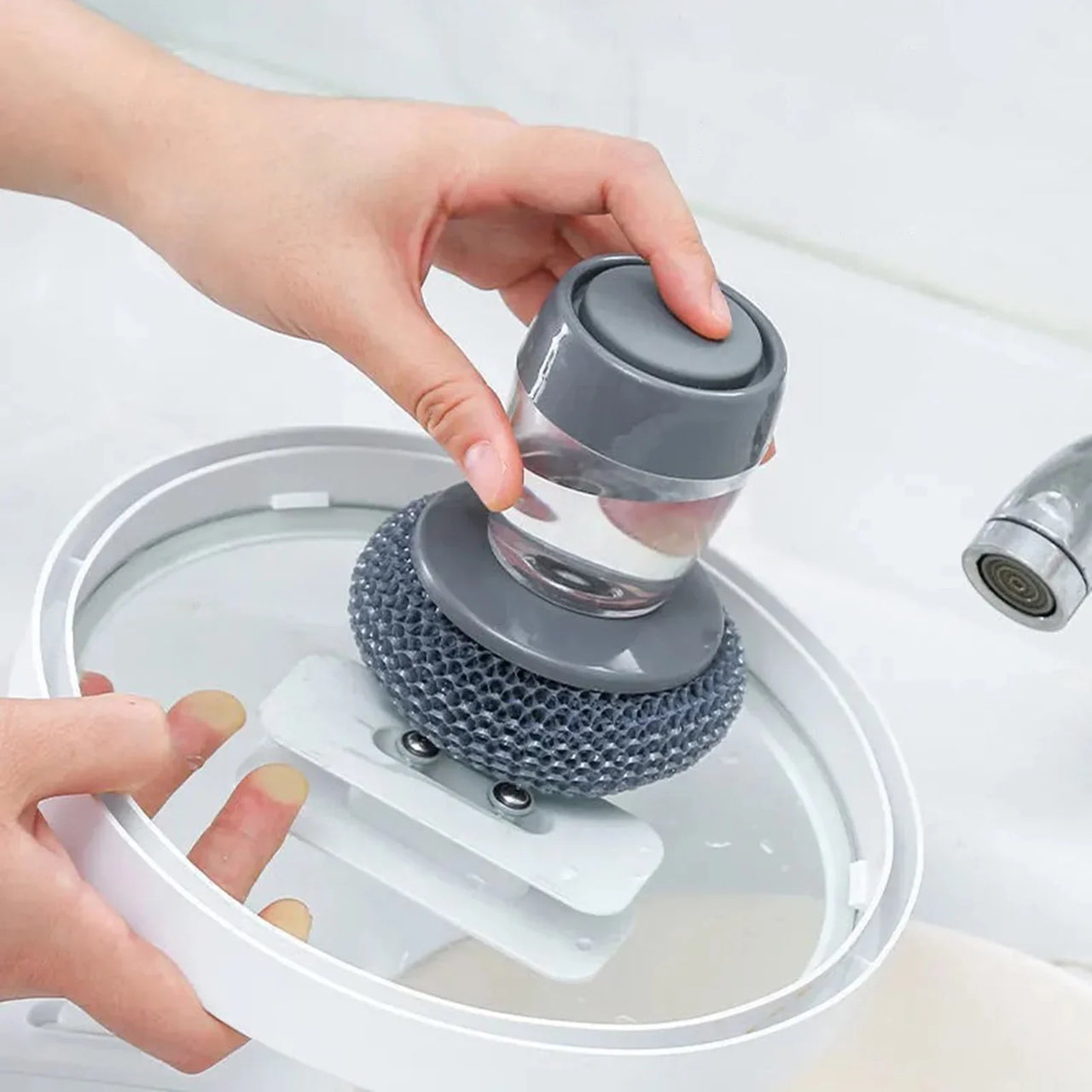 Soap Dispenser For The Kitchen Hand Brush