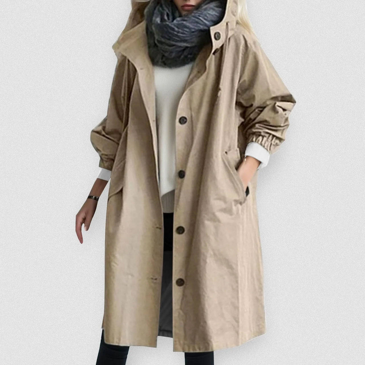 🔥Winter Sale 51% OFF🔥Water Resistant Oversized Hooded Windbreaker Rain Jacket