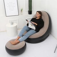 Thumbnail for 🌲 Early Christmas Sale 🎁Thickened Inflatable Sofa Lazy Sofa With Footstool