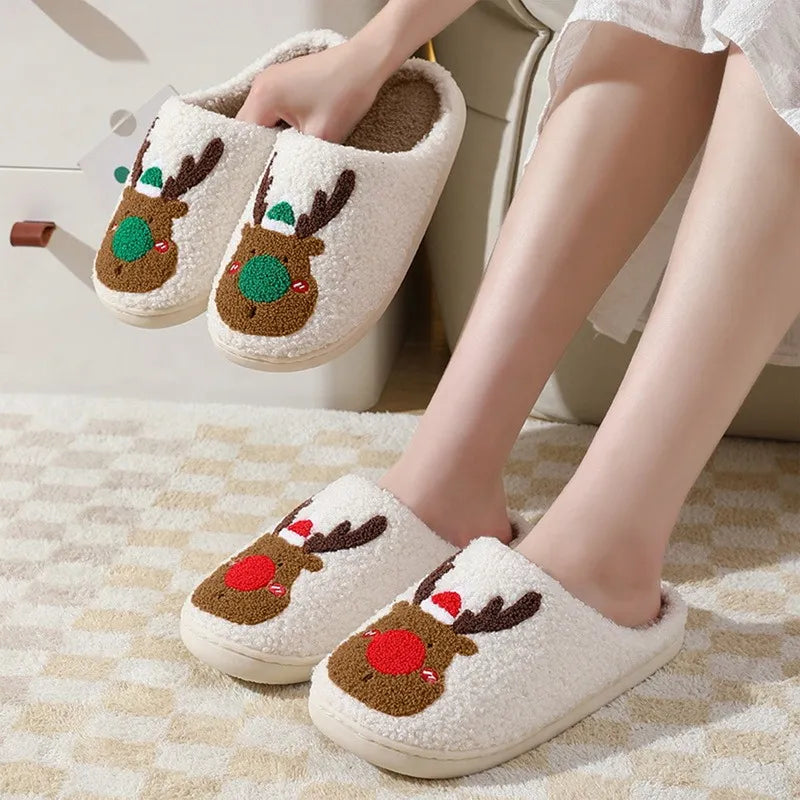 🌲 Early Christmas Sale 🎁CozyFeet™ Reindeer Slides