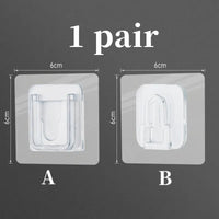 Thumbnail for Transparent Double-Sided Adhesive Wall Hooks