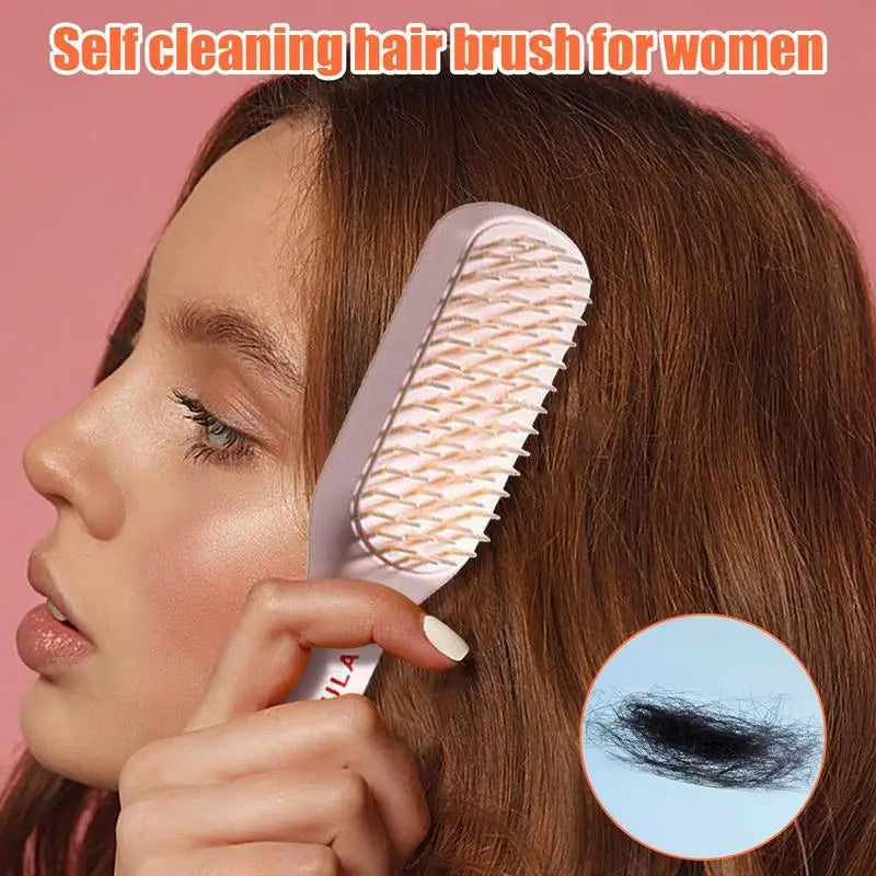 Self-Cleaning Anti-Static Massage Comb