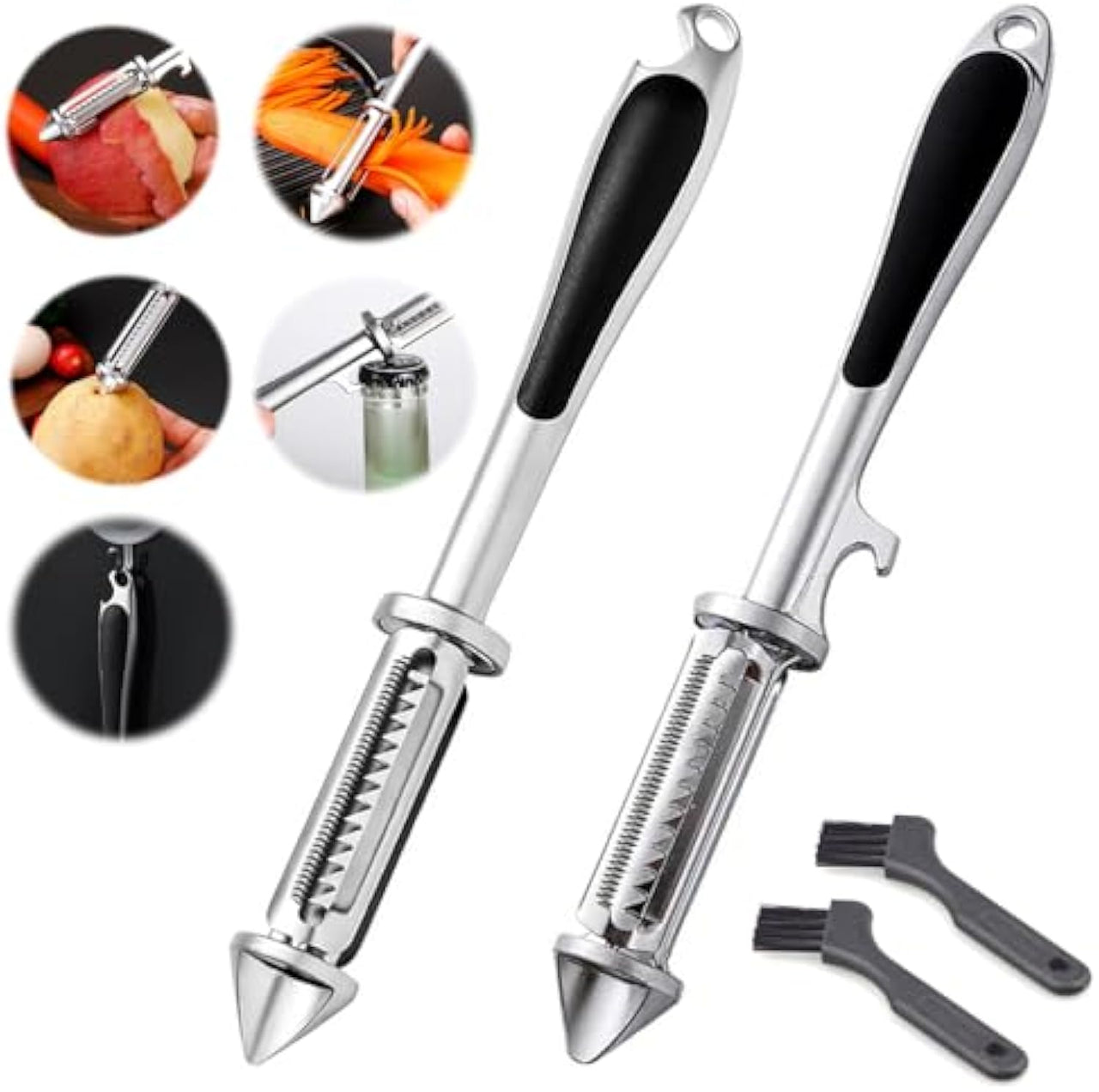 Stainless Steel Multifunctional Veggie Peeler Set