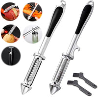 Thumbnail for Stainless Steel Multifunctional Veggie Peeler Set