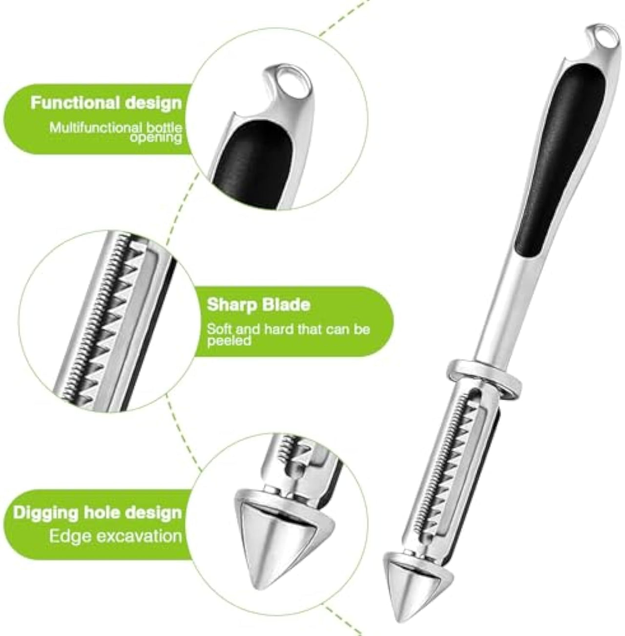 Stainless Steel Multifunctional Veggie Peeler Set