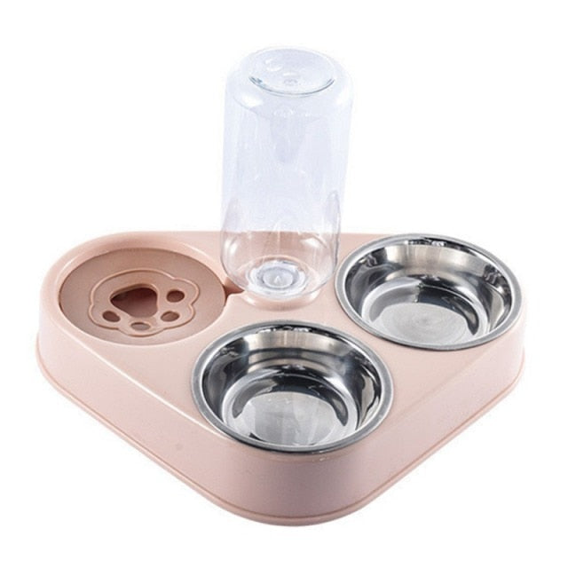 Automatic food bowl and water dispenser for pets.