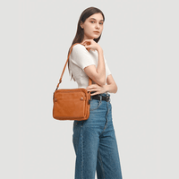 Thumbnail for Three-Layer Leather Crossbody Shoulder and Clutch Bag