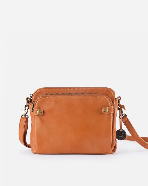 Three-Layer Leather Crossbody Shoulder and Clutch Bag