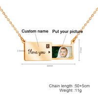 Thumbnail for Custom Photo Love Letter Envelope Necklaces