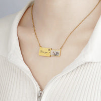 Thumbnail for Custom Photo Love Letter Envelope Necklaces