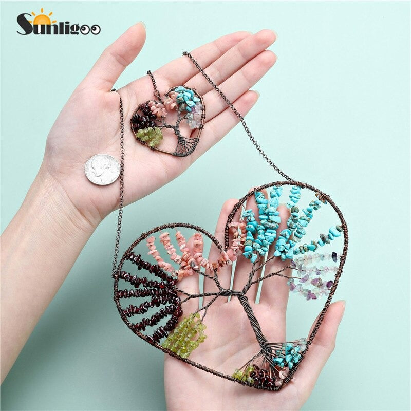 Double Heart Tree of Life Hanging Ornament